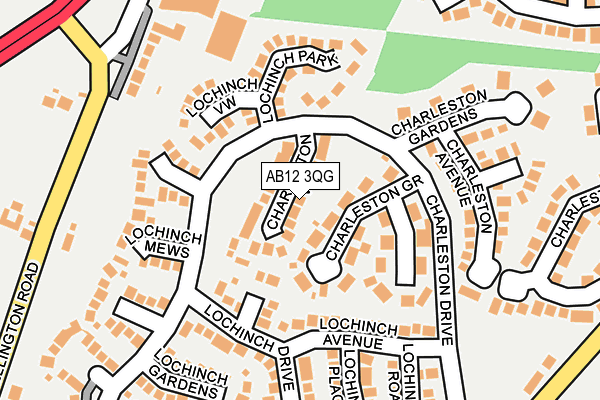 AB12 3QG map - OS OpenMap – Local (Ordnance Survey)