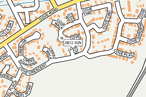 AB12 3QN map - OS OpenMap – Local (Ordnance Survey)