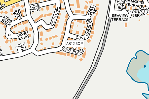 AB12 3QP map - OS OpenMap – Local (Ordnance Survey)