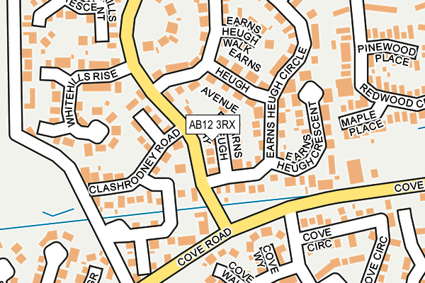 AB12 3RX map - OS OpenMap – Local (Ordnance Survey)