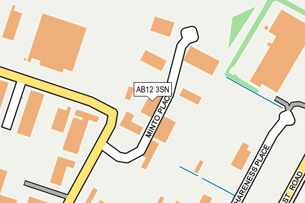 AB12 3SN map - OS OpenMap – Local (Ordnance Survey)