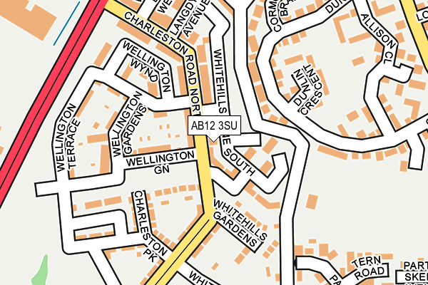 AB12 3SU map - OS OpenMap – Local (Ordnance Survey)