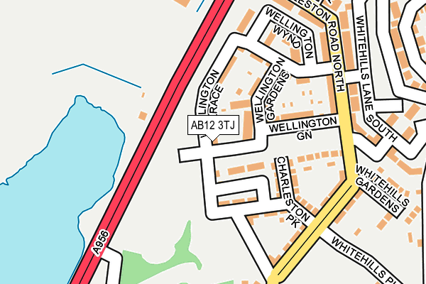 AB12 3TJ map - OS OpenMap – Local (Ordnance Survey)