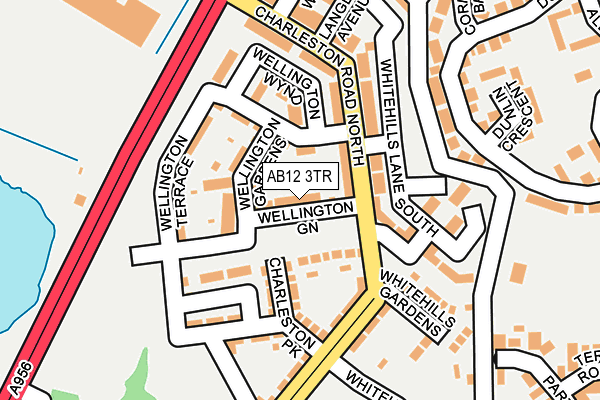 AB12 3TR map - OS OpenMap – Local (Ordnance Survey)