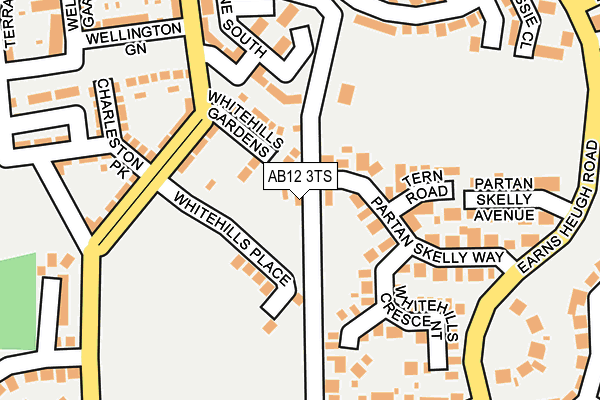 AB12 3TS map - OS OpenMap – Local (Ordnance Survey)