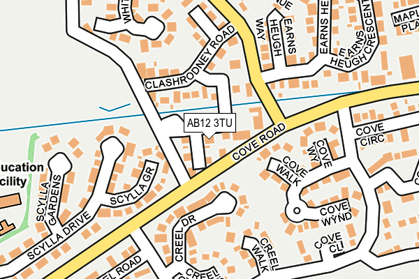 AB12 3TU map - OS OpenMap – Local (Ordnance Survey)