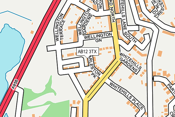 AB12 3TX map - OS OpenMap – Local (Ordnance Survey)
