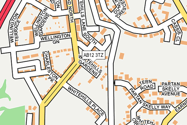 AB12 3TZ map - OS OpenMap – Local (Ordnance Survey)