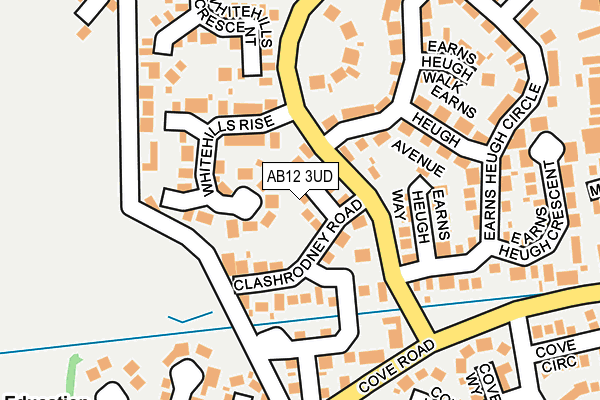 AB12 3UD map - OS OpenMap – Local (Ordnance Survey)