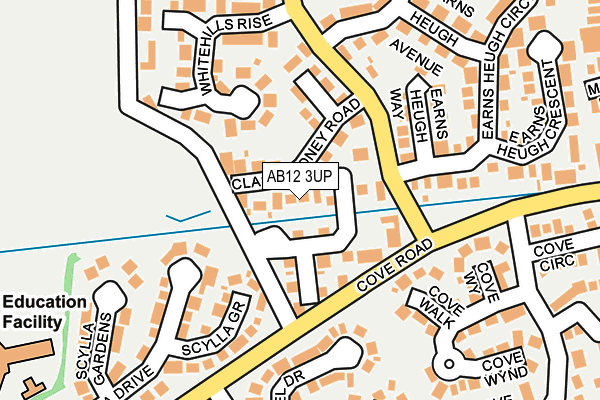 AB12 3UP map - OS OpenMap – Local (Ordnance Survey)