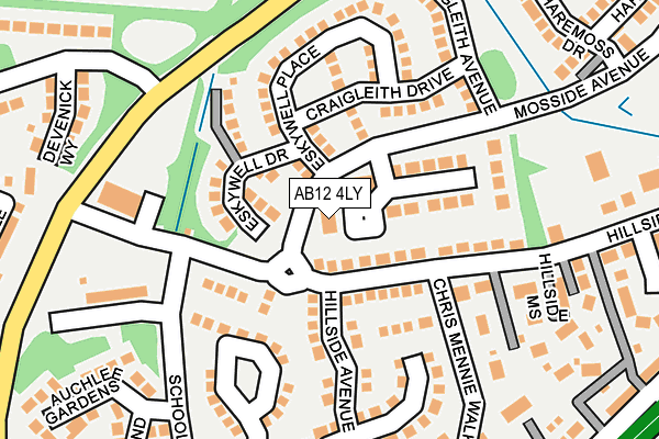 AB12 4LY map - OS OpenMap – Local (Ordnance Survey)