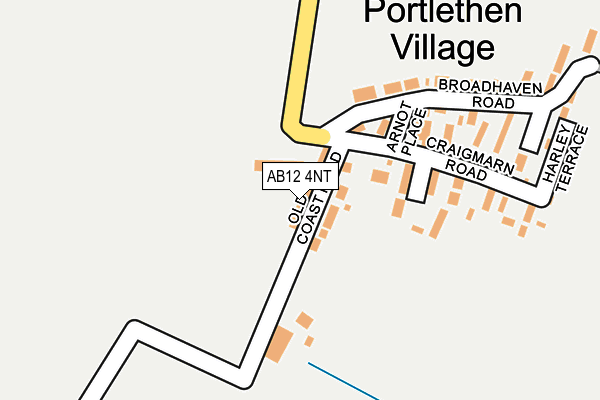 AB12 4NT map - OS OpenMap – Local (Ordnance Survey)