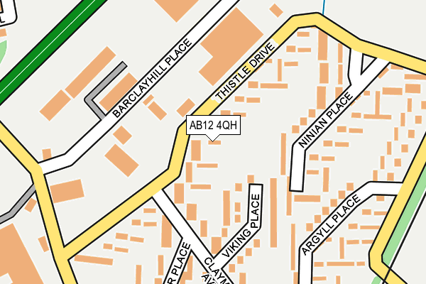 AB12 4QH map - OS OpenMap – Local (Ordnance Survey)