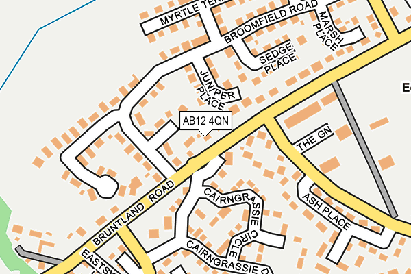 AB12 4QN map - OS OpenMap – Local (Ordnance Survey)