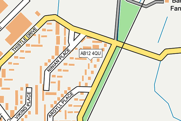 AB12 4QU map - OS OpenMap – Local (Ordnance Survey)