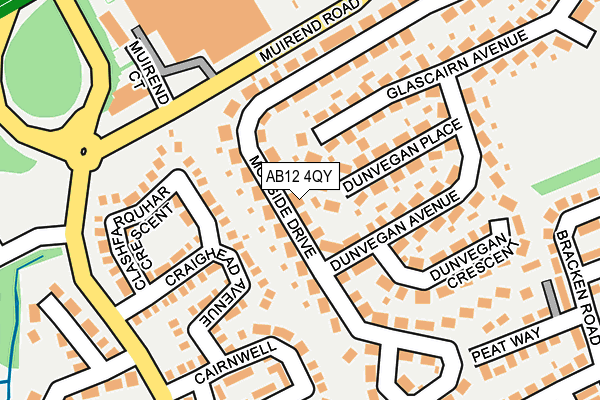 AB12 4QY map - OS OpenMap – Local (Ordnance Survey)