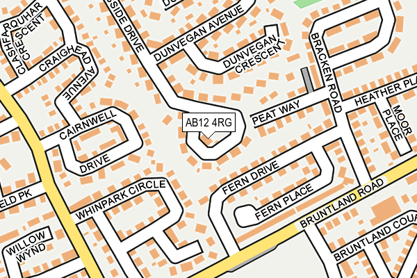 AB12 4RG map - OS OpenMap – Local (Ordnance Survey)