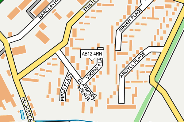 AB12 4RN map - OS OpenMap – Local (Ordnance Survey)