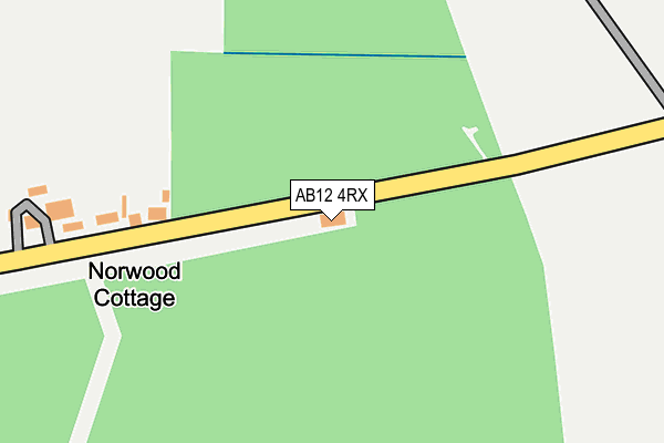 AB12 4RX map - OS OpenMap – Local (Ordnance Survey)