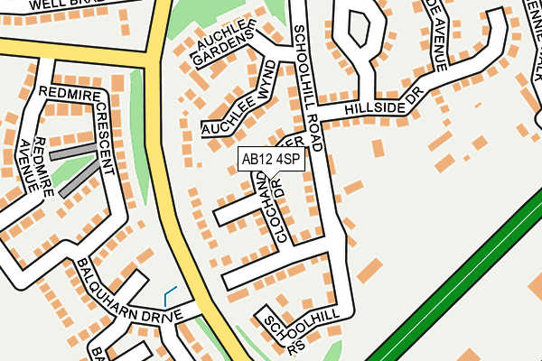 AB12 4SP map - OS OpenMap – Local (Ordnance Survey)