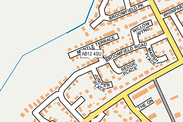 AB12 4SU map - OS OpenMap – Local (Ordnance Survey)