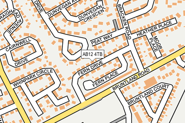 AB12 4TB map - OS OpenMap – Local (Ordnance Survey)