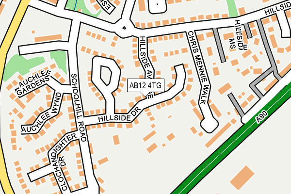 AB12 4TG map - OS OpenMap – Local (Ordnance Survey)