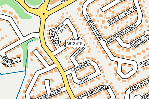 AB12 4TP map - OS OpenMap – Local (Ordnance Survey)