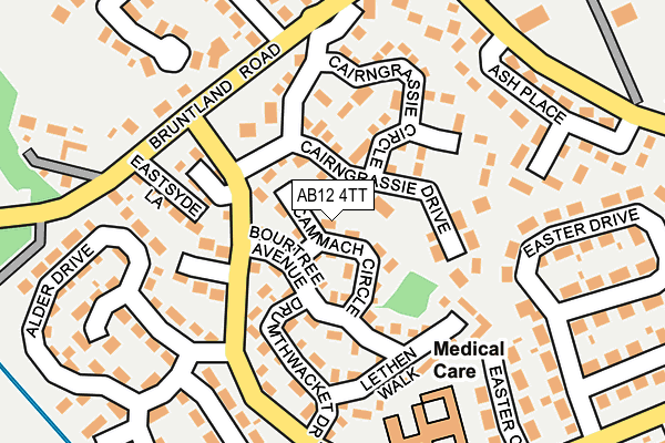 AB12 4TT map - OS OpenMap – Local (Ordnance Survey)