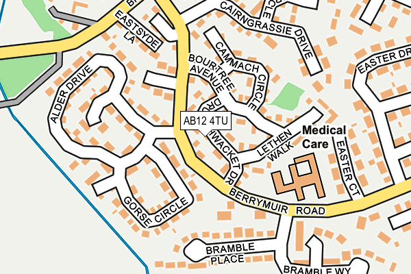 AB12 4TU map - OS OpenMap – Local (Ordnance Survey)