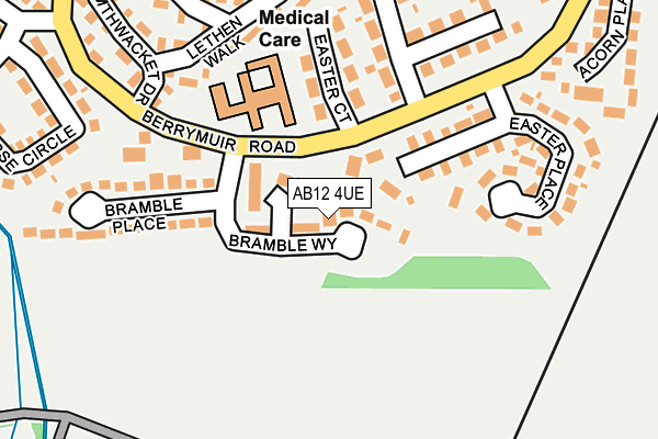 AB12 4UE map - OS OpenMap – Local (Ordnance Survey)