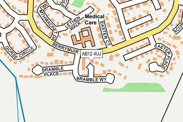 AB12 4UJ map - OS OpenMap – Local (Ordnance Survey)