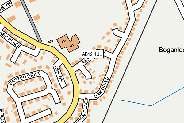 AB12 4UL map - OS OpenMap – Local (Ordnance Survey)