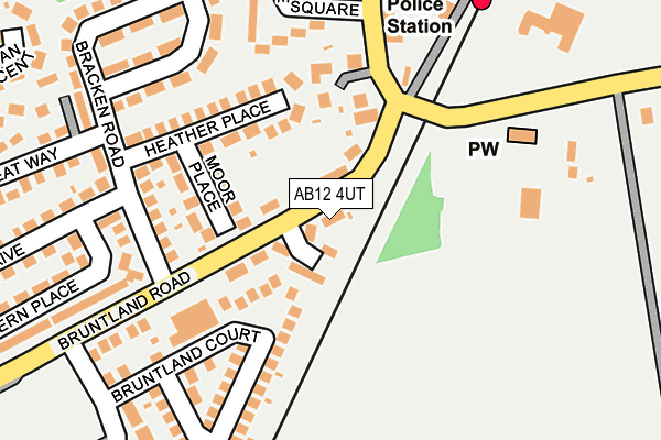 AB12 4UT map - OS OpenMap – Local (Ordnance Survey)