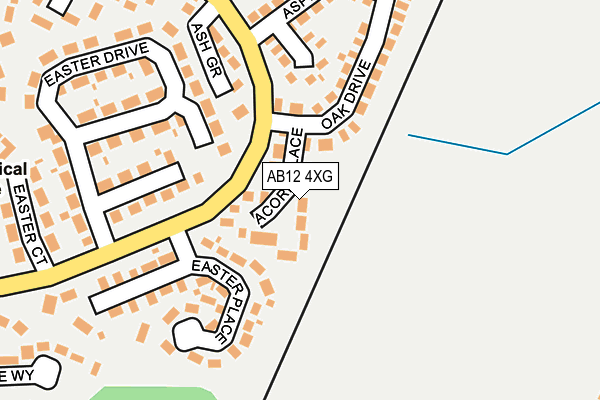AB12 4XG map - OS OpenMap – Local (Ordnance Survey)