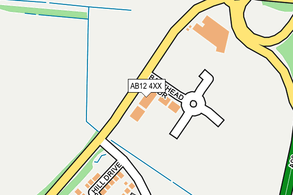 AB12 4XX map - OS OpenMap – Local (Ordnance Survey)