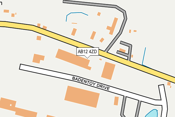 AB12 4ZD map - OS OpenMap – Local (Ordnance Survey)