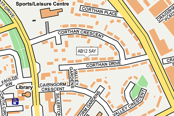 AB12 5AY map - OS OpenMap – Local (Ordnance Survey)