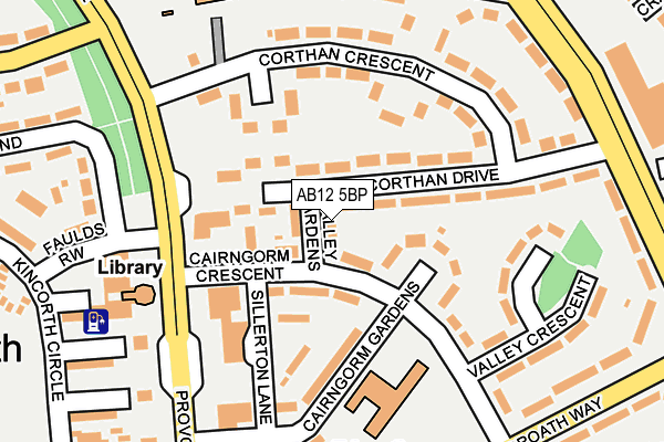 AB12 5BP map - OS OpenMap – Local (Ordnance Survey)