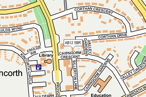 AB12 5BR map - OS OpenMap – Local (Ordnance Survey)