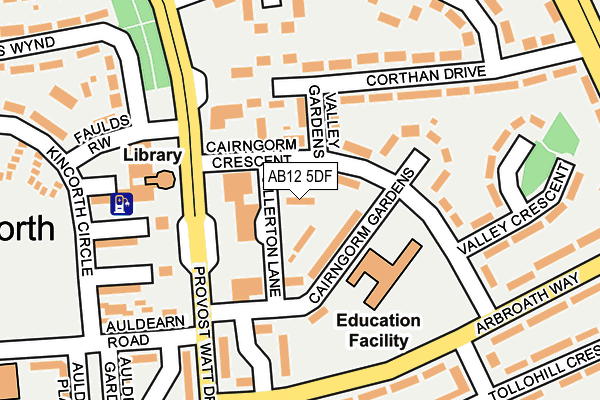 AB12 5DF map - OS OpenMap – Local (Ordnance Survey)