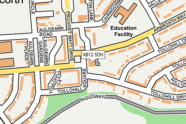 AB12 5DH map - OS OpenMap – Local (Ordnance Survey)
