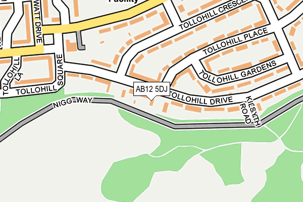 AB12 5DJ map - OS OpenMap – Local (Ordnance Survey)