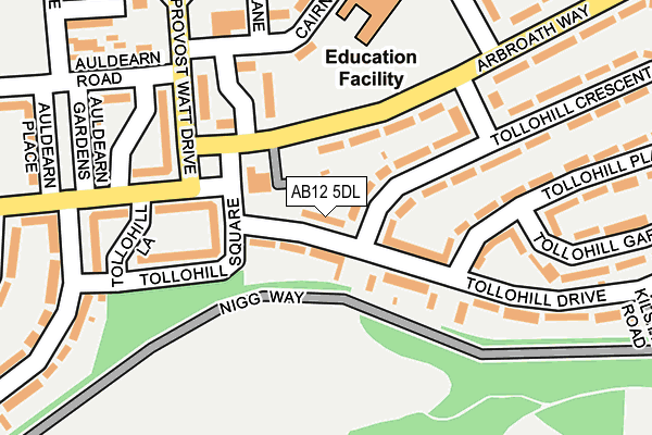 AB12 5DL map - OS OpenMap – Local (Ordnance Survey)