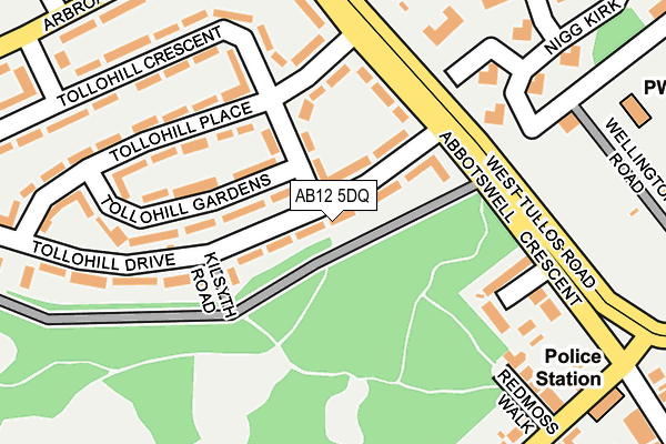 AB12 5DQ map - OS OpenMap – Local (Ordnance Survey)