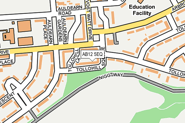 AB12 5EQ map - OS OpenMap – Local (Ordnance Survey)
