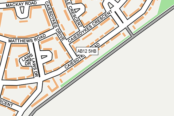 AB12 5HB map - OS OpenMap – Local (Ordnance Survey)