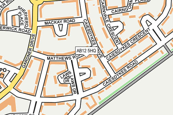 AB12 5HQ map - OS OpenMap – Local (Ordnance Survey)