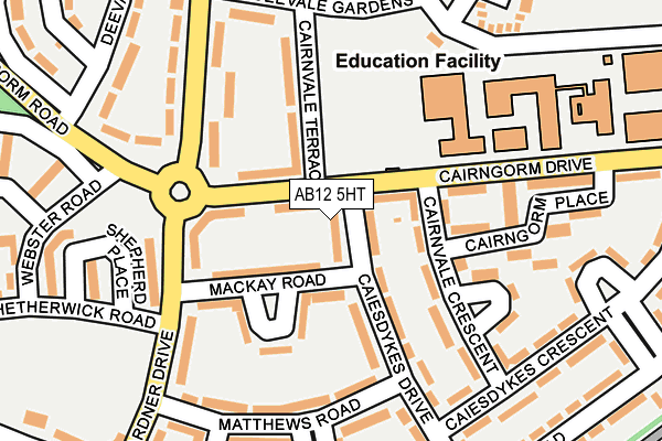 AB12 5HT map - OS OpenMap – Local (Ordnance Survey)
