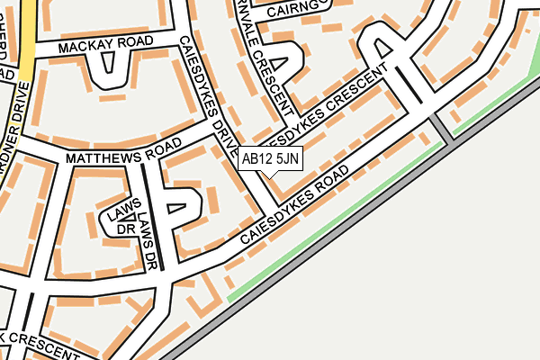 AB12 5JN map - OS OpenMap – Local (Ordnance Survey)